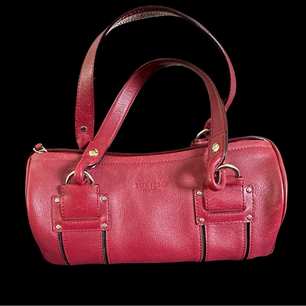 kate spade Red Leather Barrel Shoulder Bag